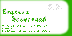 beatrix weintraub business card